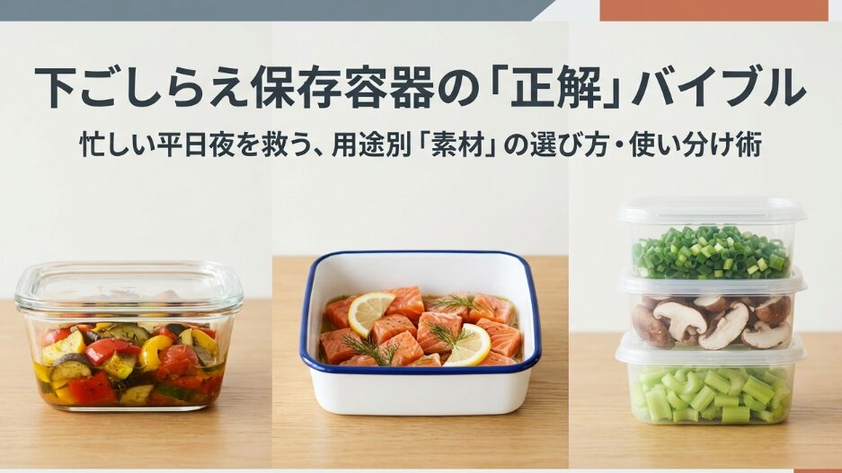下ごしらえ保存容器の用途別レビュー