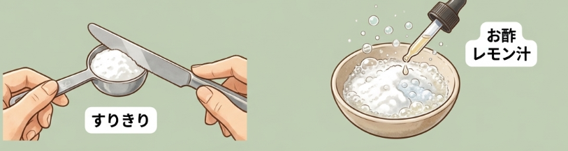 重曹が少ない