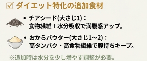 ダイエット向けアレンジ