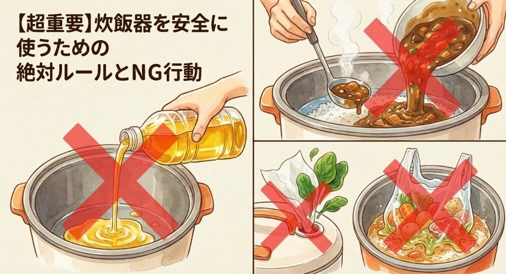 炊飯器を安全に使うための絶対ルールとNG行動