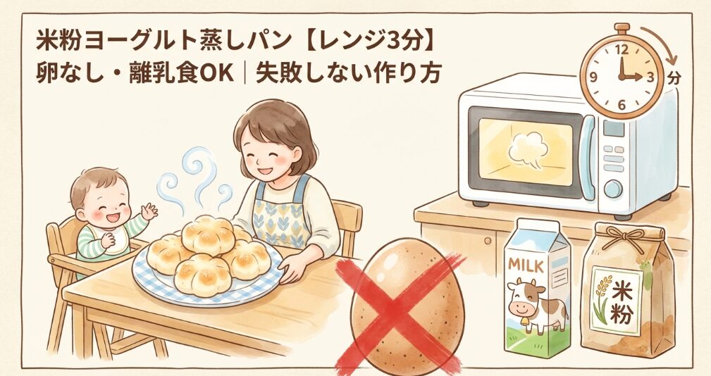 米粉ヨーグルト蒸しパン【レンジ3分】