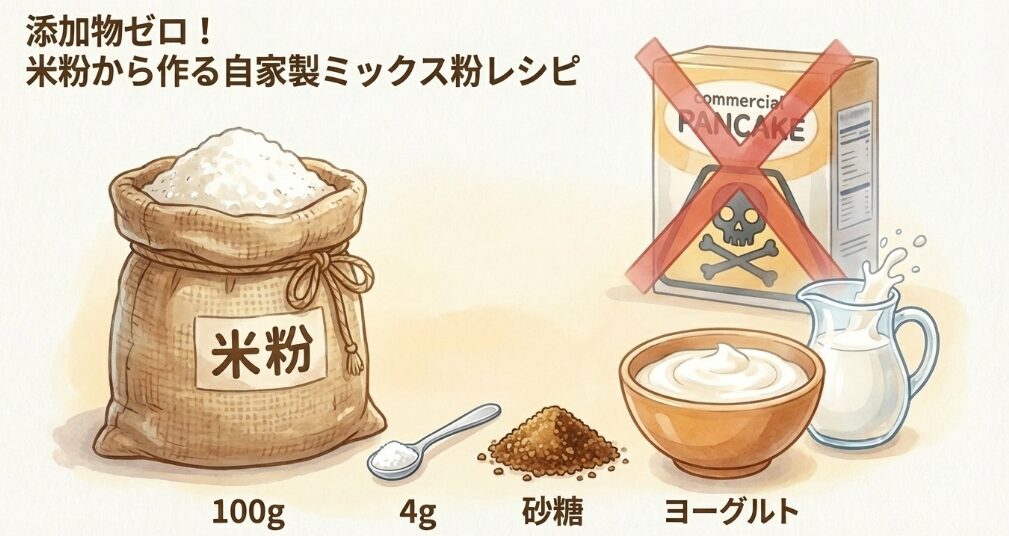 米粉から作る自家製ミックス粉レシピ