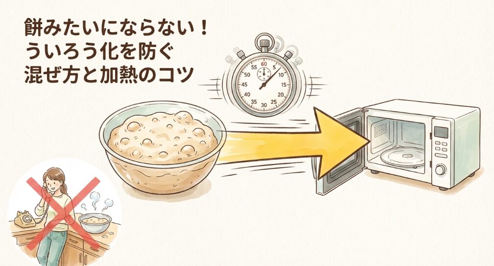 ういろう化を防ぐ混ぜ方と加熱のコツ