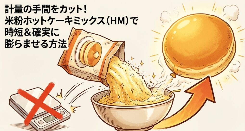 計量の手間をカット！米粉ホットケーキミックス