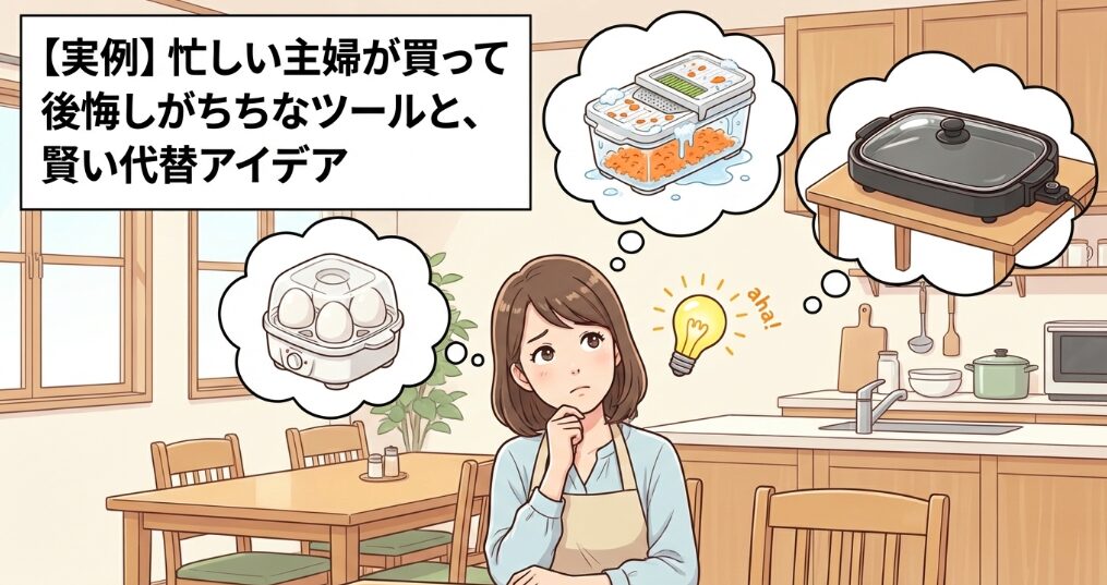 忙しい主婦が買って後悔しがちなツールと、賢い代替アイデア