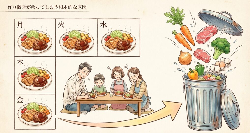 なぜ作り置きは余る・足りなくなるのか？