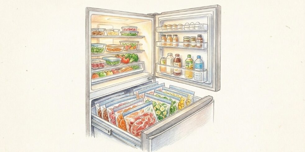 冷蔵庫と冷凍庫の「下ごしらえ視点」での管理術で劇的に変わる家事