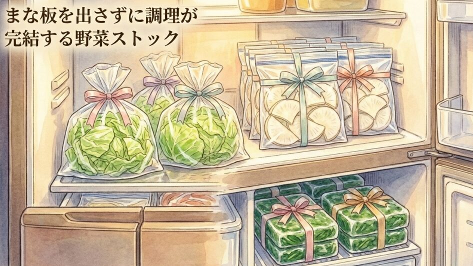 野菜は「切るだけ・茹でるだけ」で保存