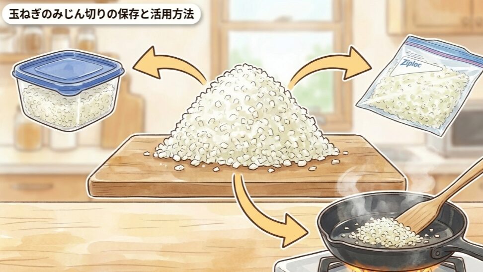 玉ねぎのみじん切りの保存と活用方法