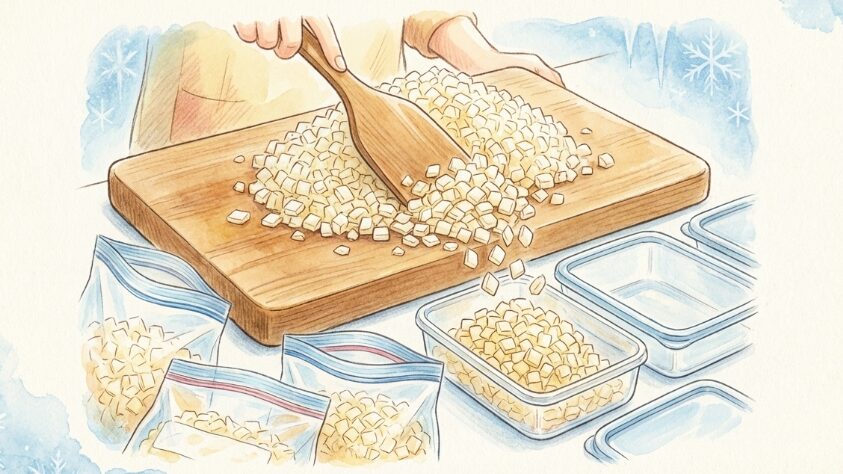 玉ねぎのみじん切りレシピの保存法