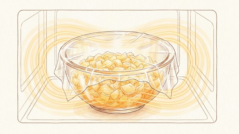 レンジを使った加熱時間の目安