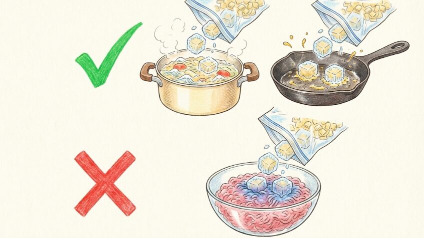 解凍せずにそのまま使う方法