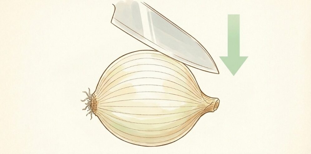 繊維に沿って切る