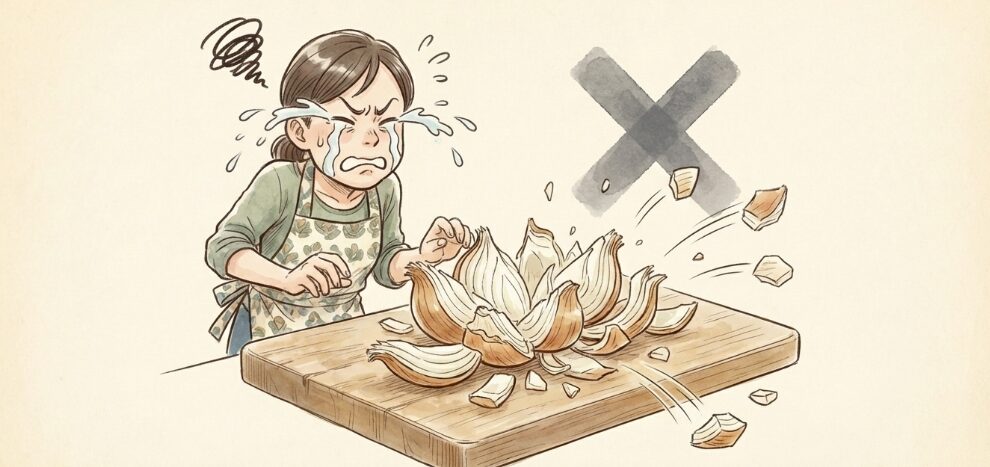 玉ねぎのみじん切りで失敗する原因