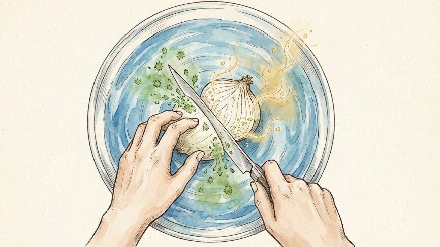 水にさらしながら切る注意点