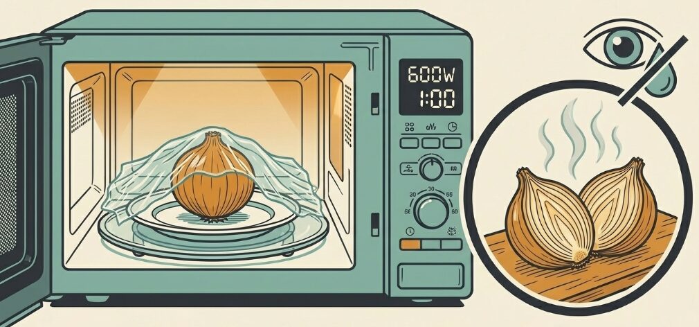 電子レンジで加熱して切る手順