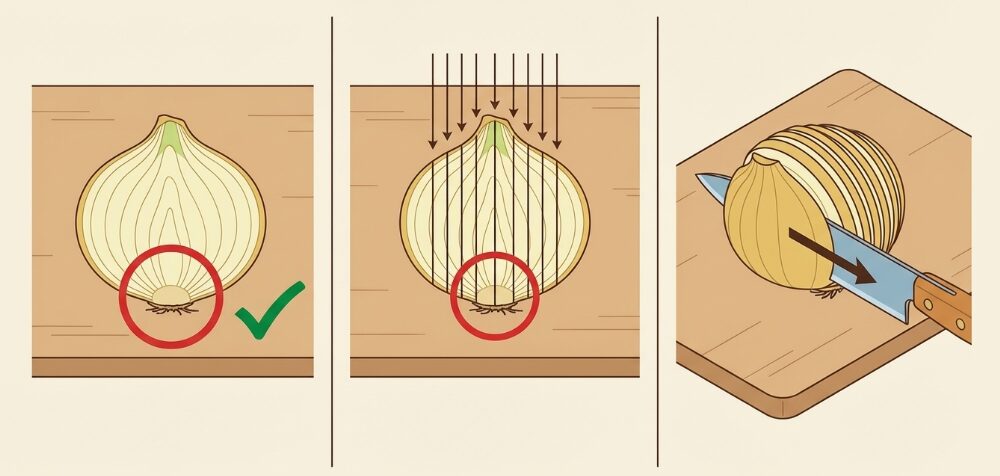包丁を使った簡単な切り方
