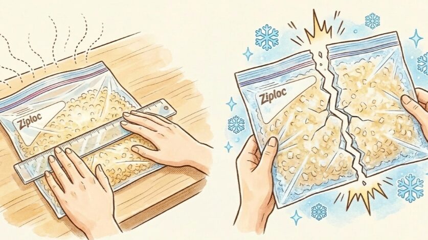 みじん切りした後の上手な冷凍保存