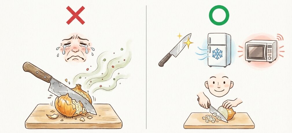 涙が出ないみじん切りの方法
