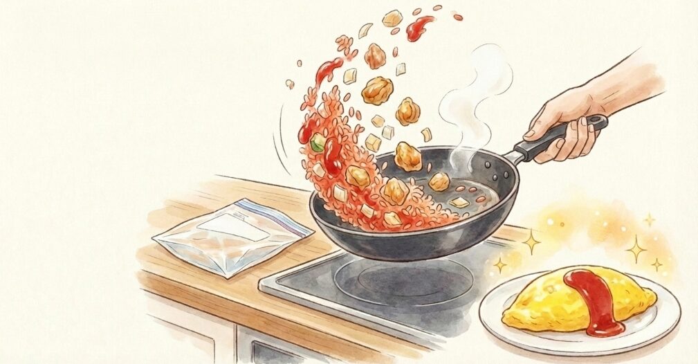 オムライスのチキンライスに活用