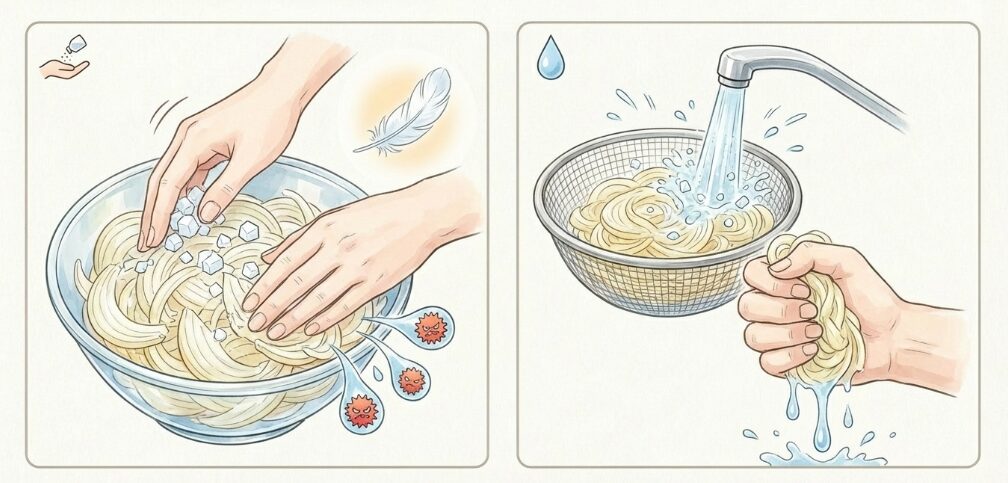 塩もみでしんなりさせるコツ