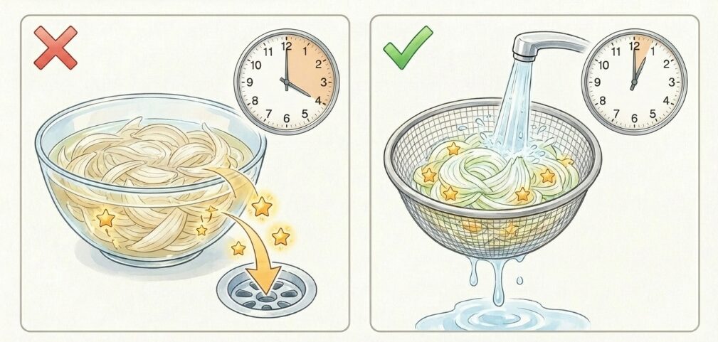 栄養を逃さない水洗いの時間