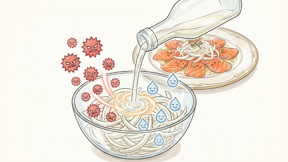 お酢を使ったさっぱり辛味抜き