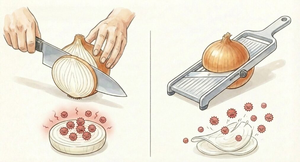 スライサーで薄く切る重要性