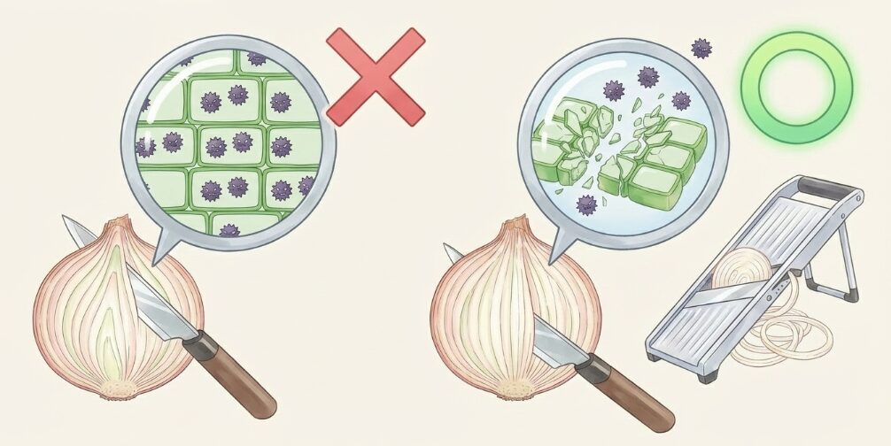 切り方で辛味が抜けない原因