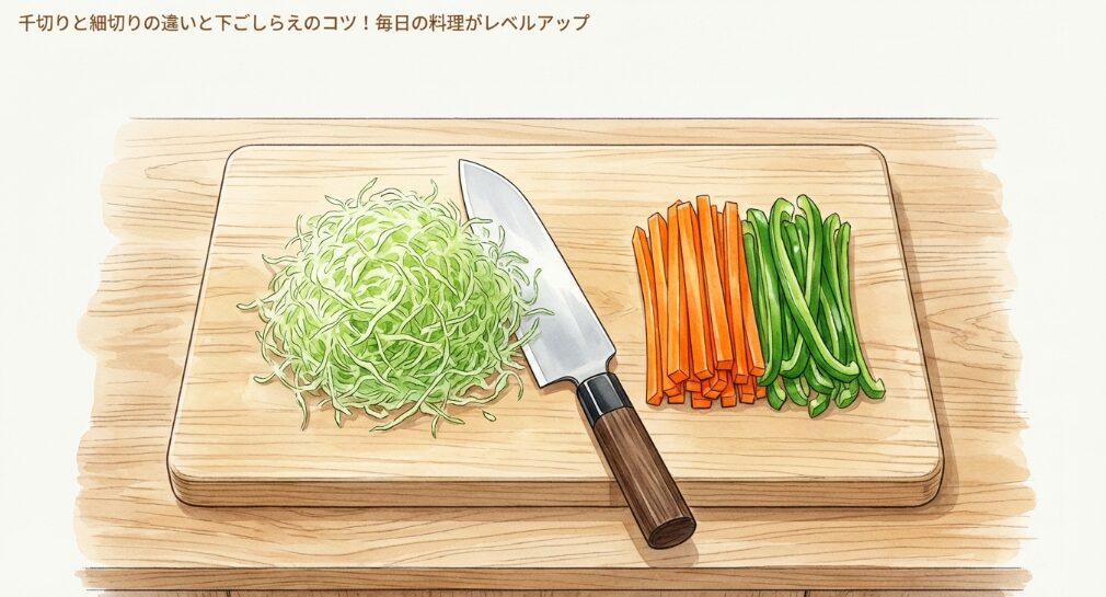 千切りと細切りの違いと下ごしらえのコツ
