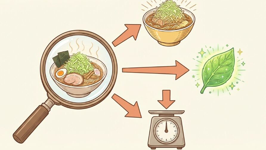 キャベツの千切りをラーメンにのせる魅力とは?