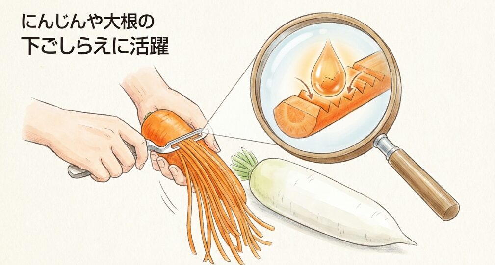 にんじんや大根の下ごしらえに活躍