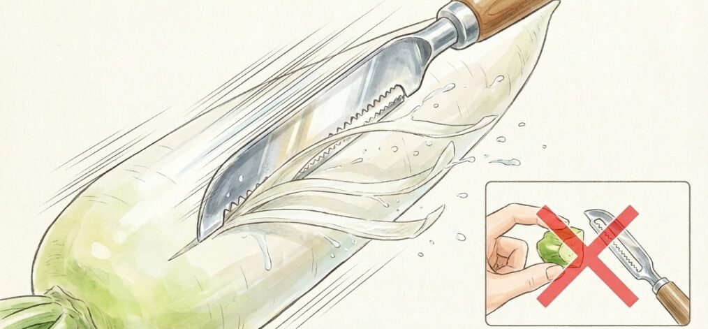 抜群の切れ味でスルスルむける