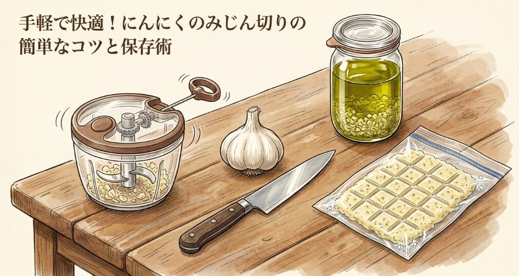手軽で快適！にんにくのみじん切り
