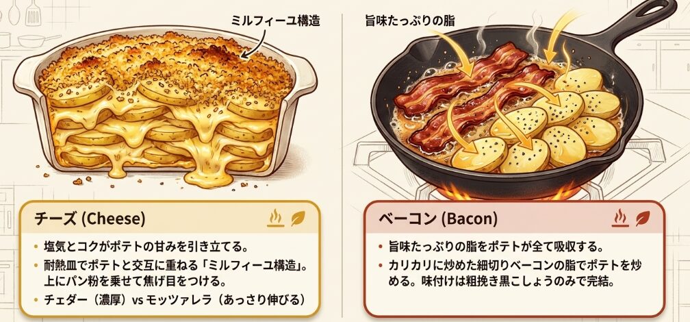 スライスポテトとチーズの相性抜群な一品