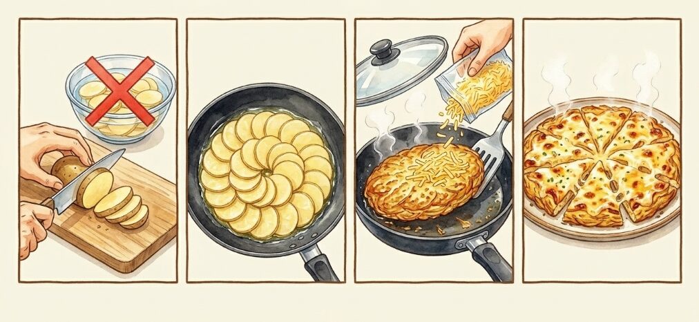 フライパンで簡単！チーズ焼き