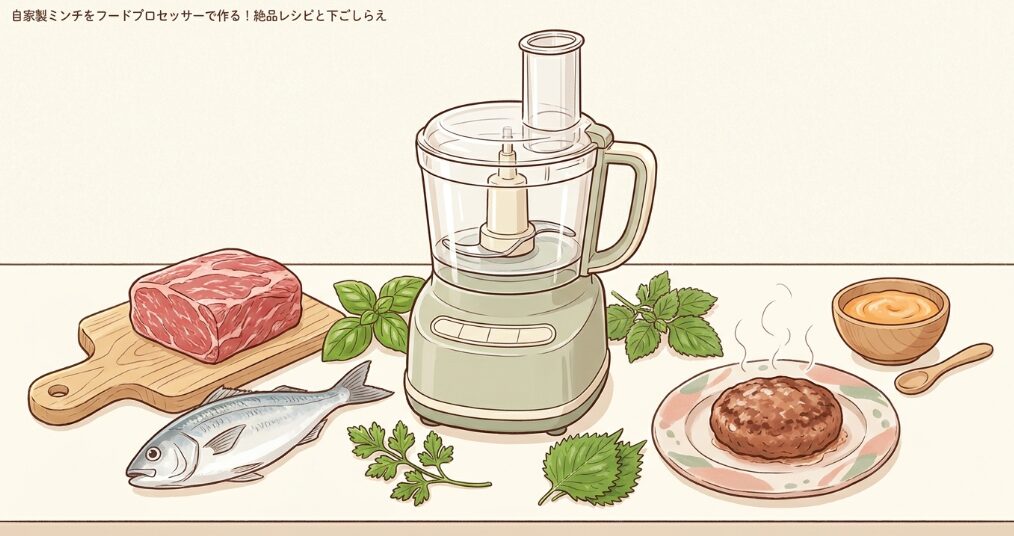 自家製ミンチをフードプロセッサーで作る