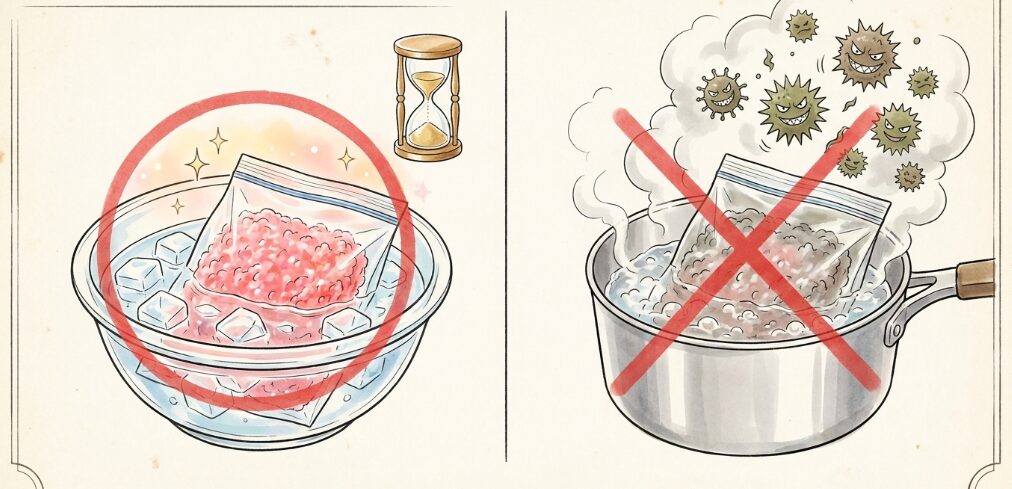 氷水や湯煎でのアプローチ