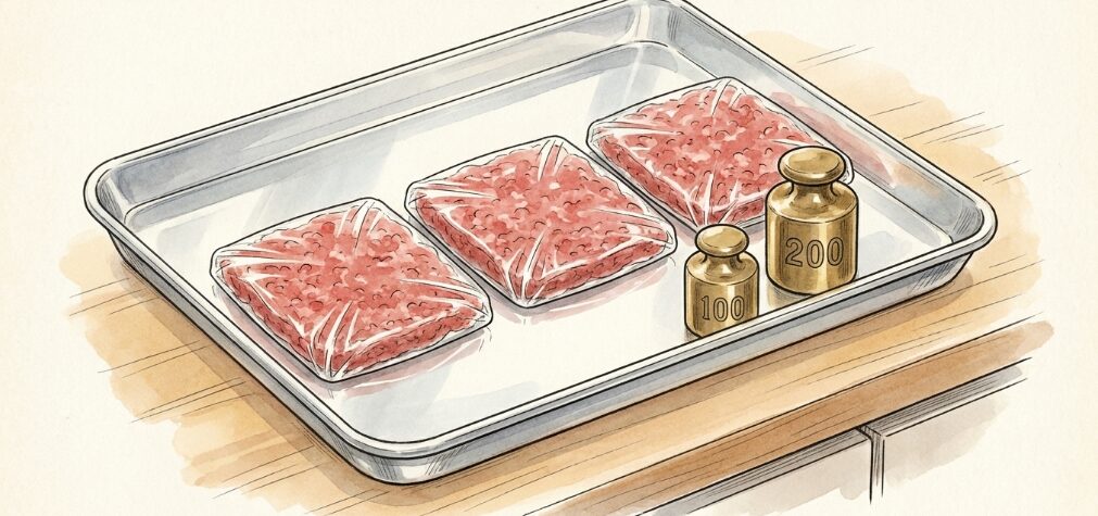 小分けにして冷凍保存する