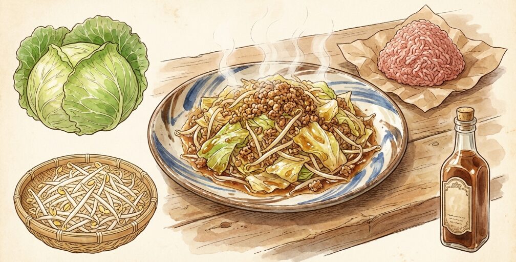 ひき肉の野菜炒め