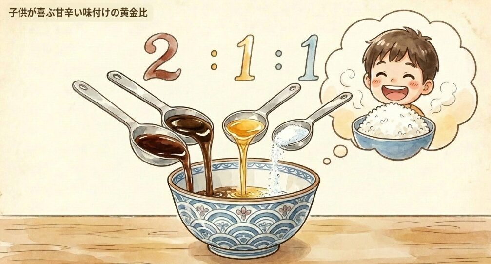 子供が喜ぶ甘辛い味付けの黄金比