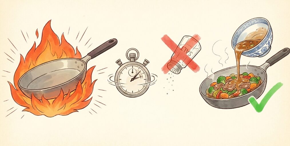 水っぽくならないための炒め方のコツ