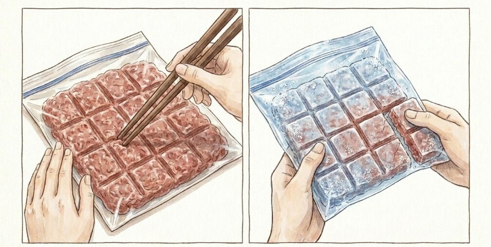 冷凍ストックで朝のお弁当作りを楽に