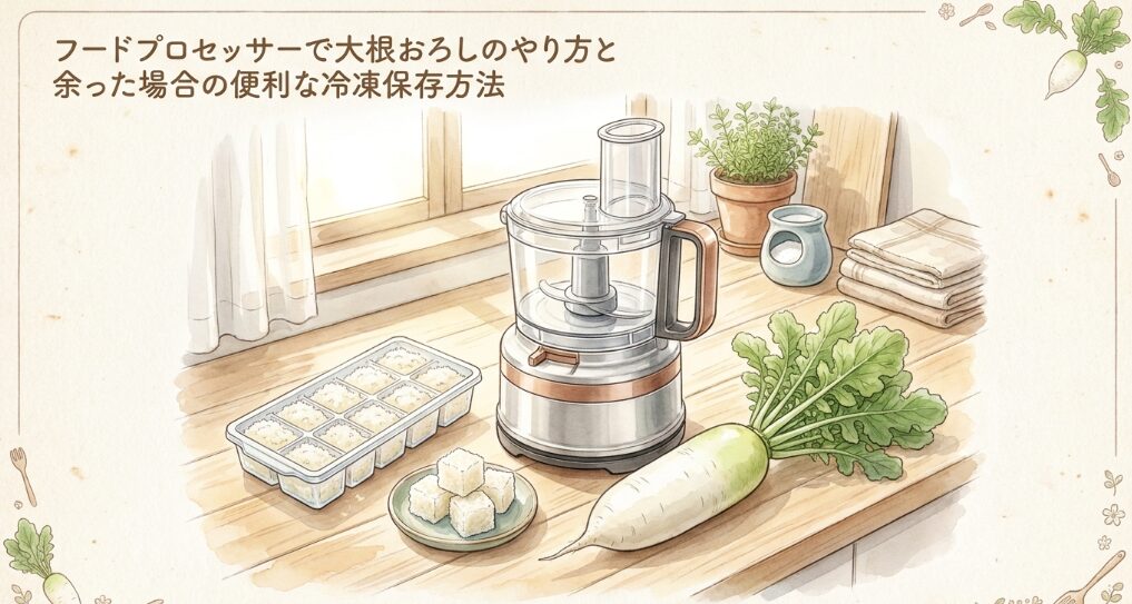 フードプロセッサーで大根おろしのやり方