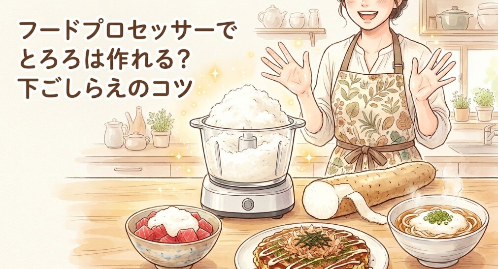 フードプロセッサーでとろろは作れる？