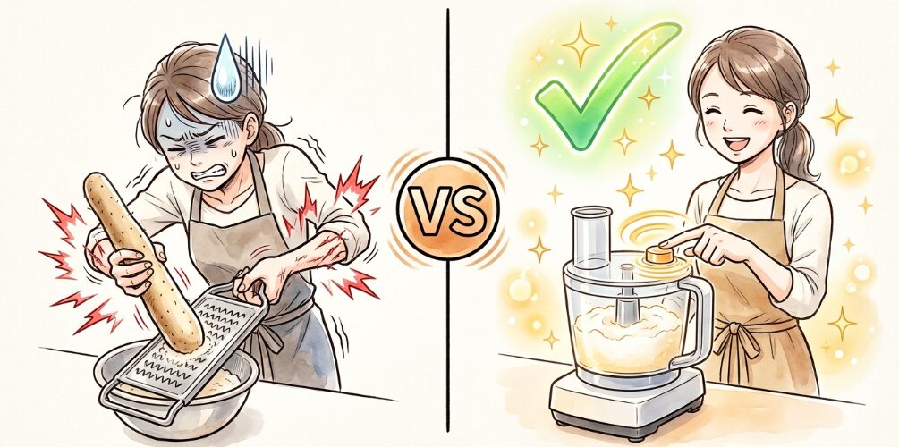 フードプロセッサーでとろろを作るメリットと基本