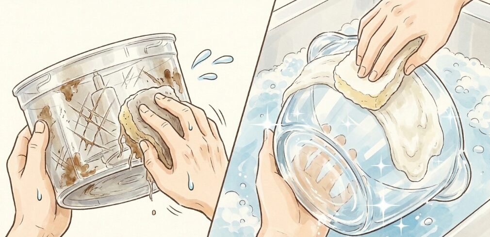 洗いやすいガラス製カップのメンテナンス