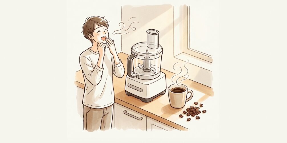 フードプロセッサーでコーヒー豆を美味しく挽く
