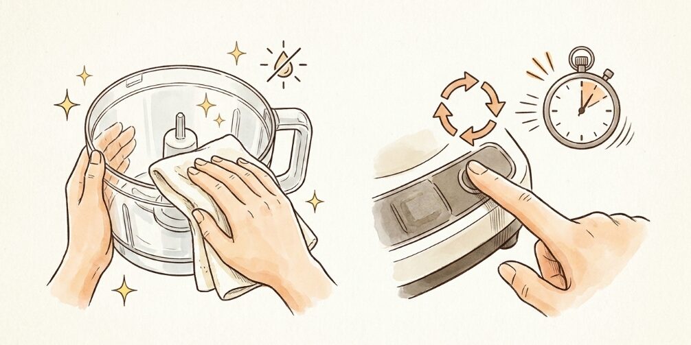 フードプロセッサーでの上手な挽き方の手順