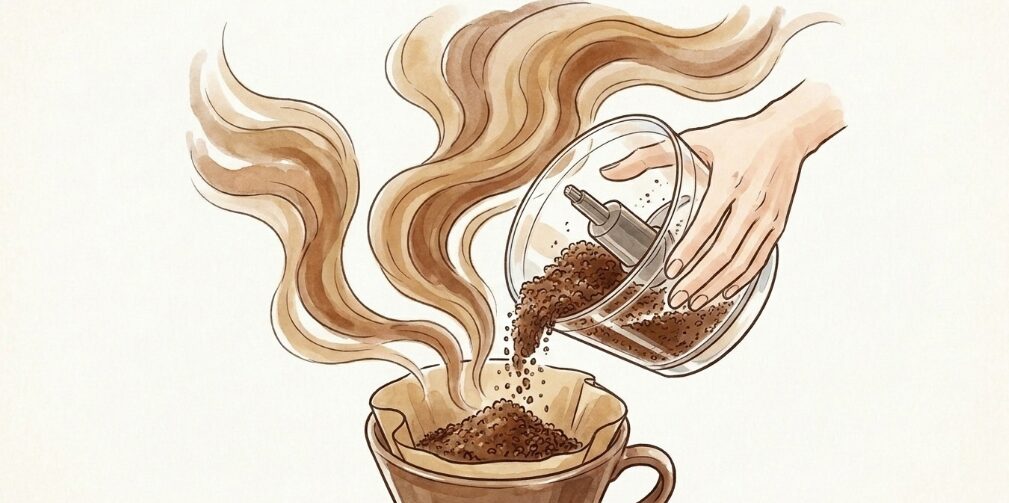 コーヒー豆をフードプロセッサーで挽いた後の極意